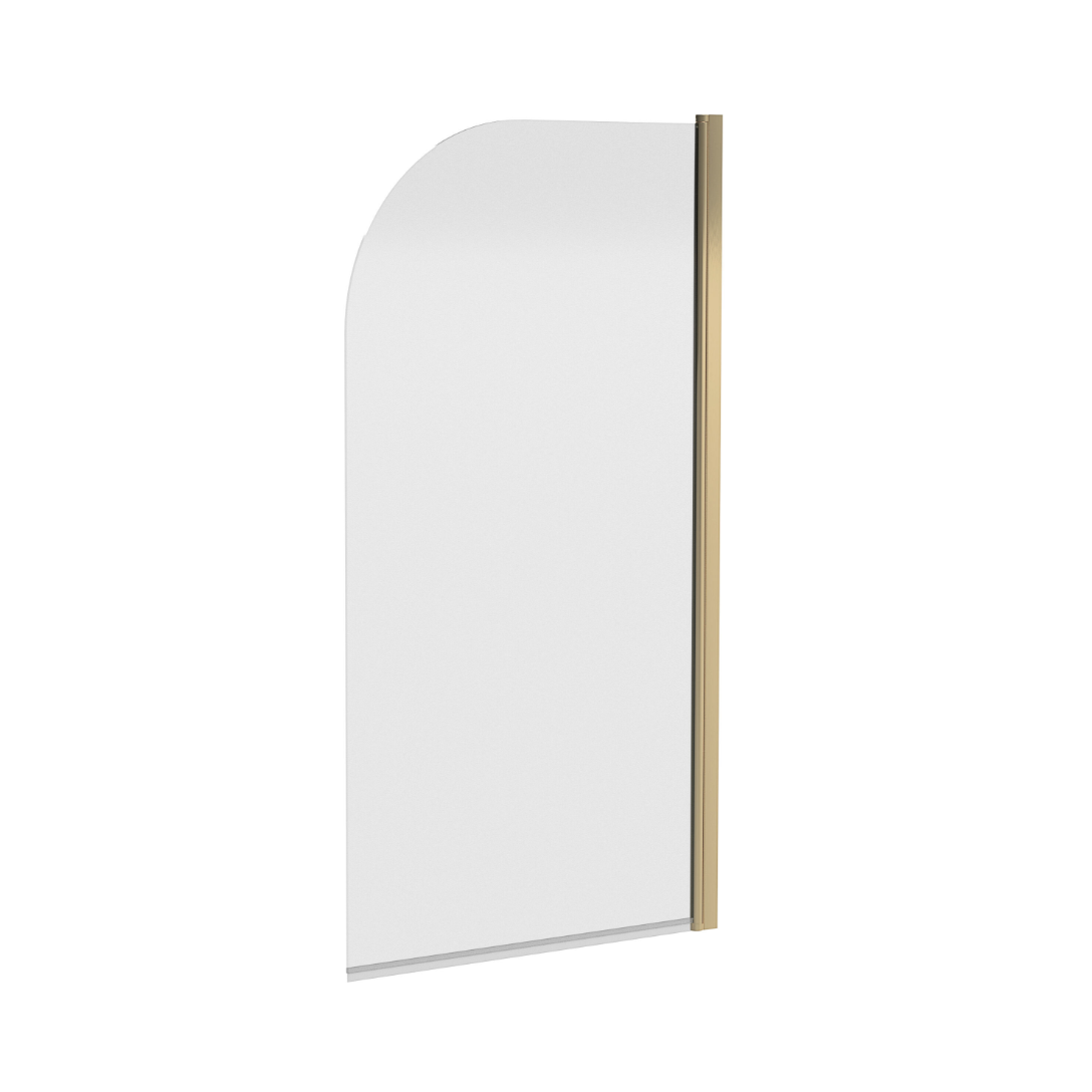 Round Bath Screen - Brushed Brass | Woodford Bathrooms
