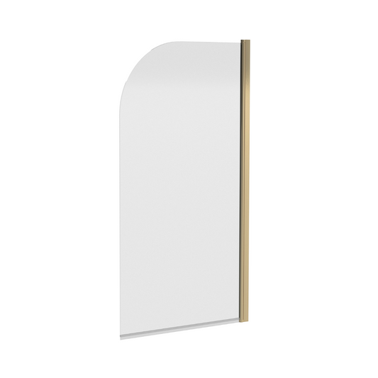 Round Bath Screen - Brushed Brass | Woodford Bathrooms