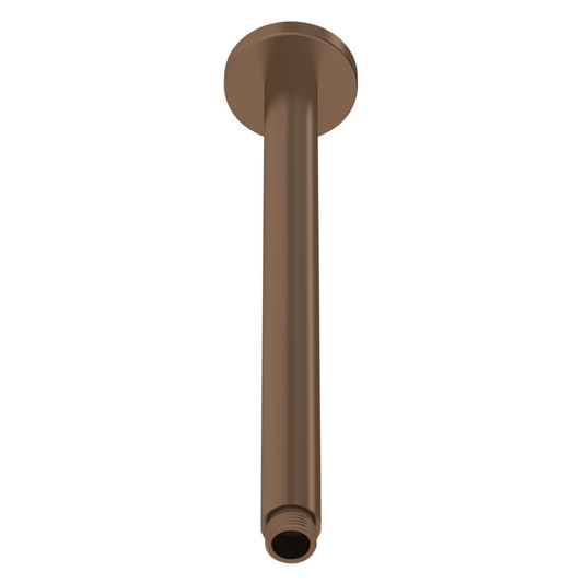 Round Ceiling Arm 300mm - Brushed Bronze | Woodford Bathrooms