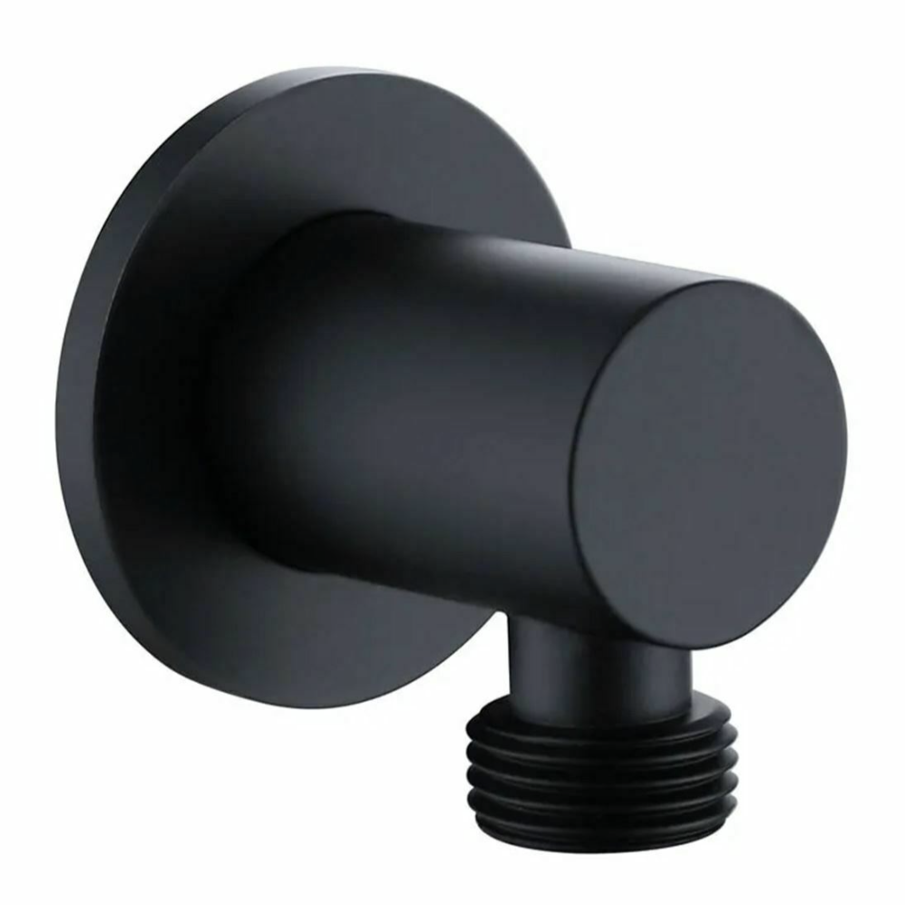 Kartell Round Outlet Elbow Mat Black | Woodford Bathrooms