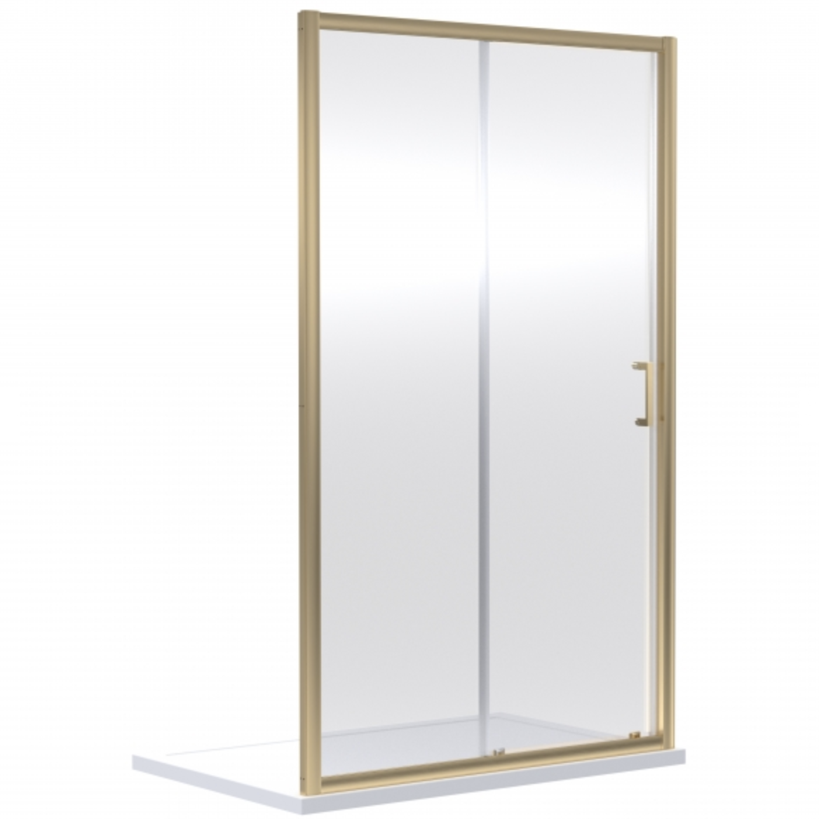 Sliding Door - 1100mm - 6mm - Brushed Brass | Woodford Bathrooms