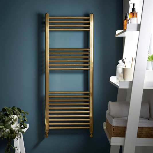 Kartell K Rail Straight Towel Rail 500mm X 1200mm Brass