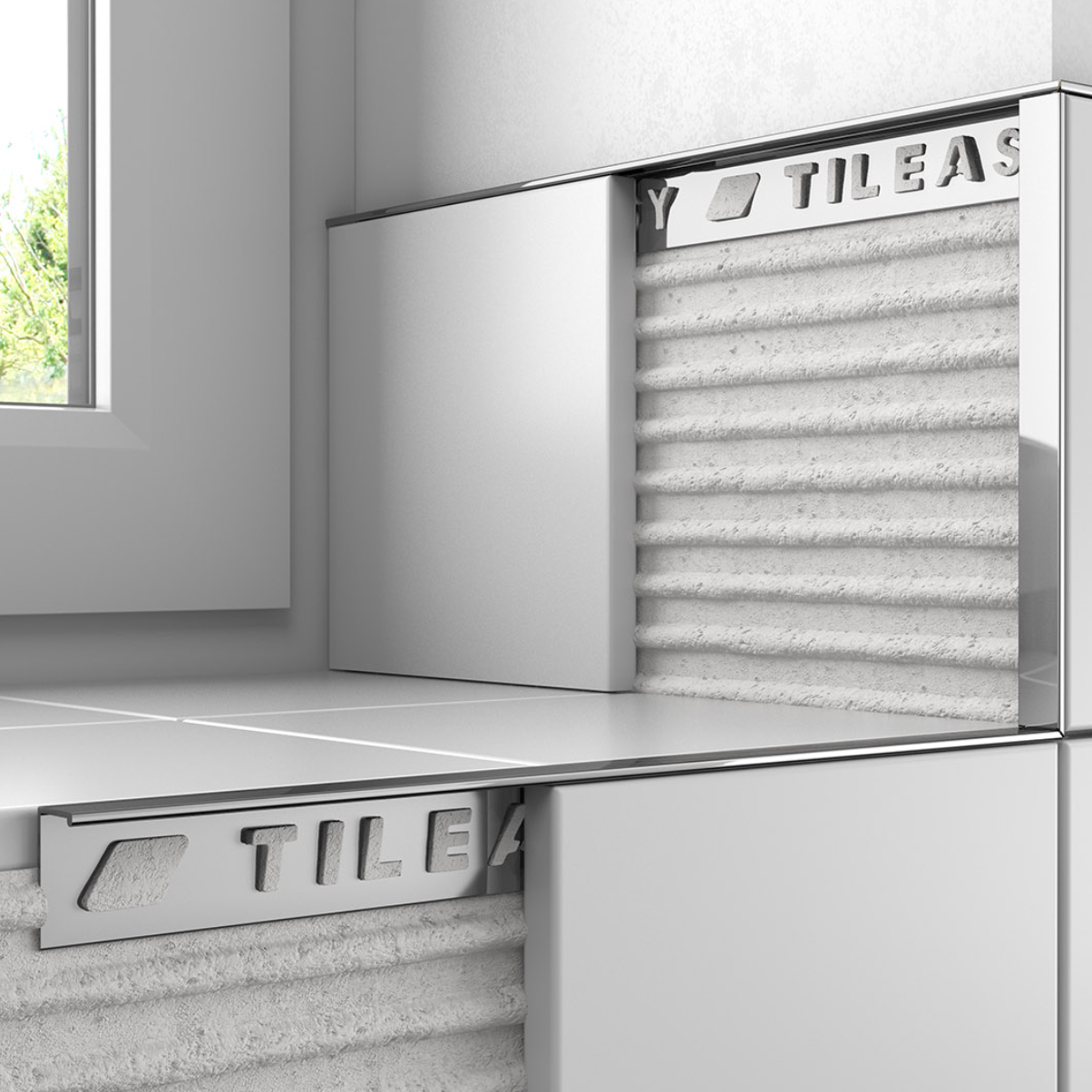 12Mm Chrome Sqaure Edge Metal Trim | Woodford Bathrooms
