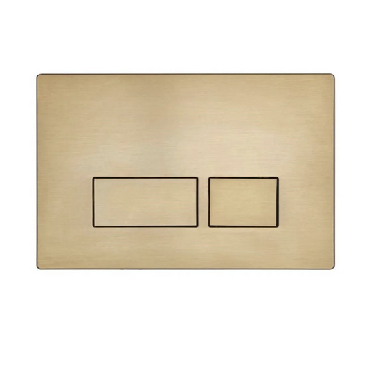 Tavistock Square Flush Plate - Brushed Brass | Woodford Bathrooms