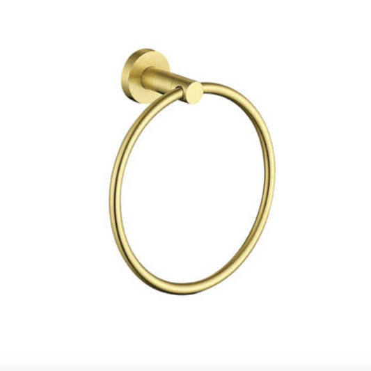The White Space Towel Ring - Brushed Brass | Woodford Bathrooms