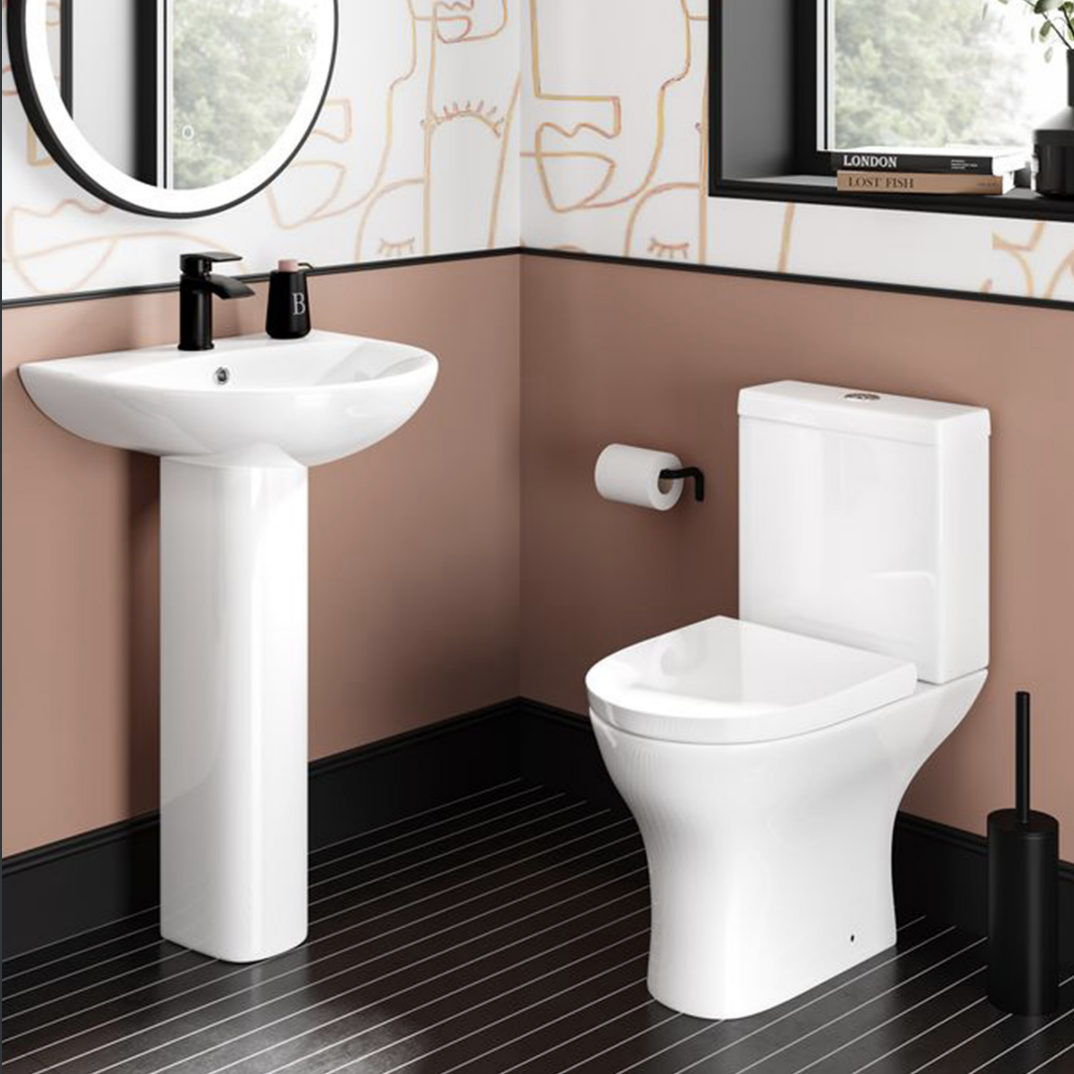 Trend Close Coupled Toilet With Rimless Seat | Woodford Bathrooms