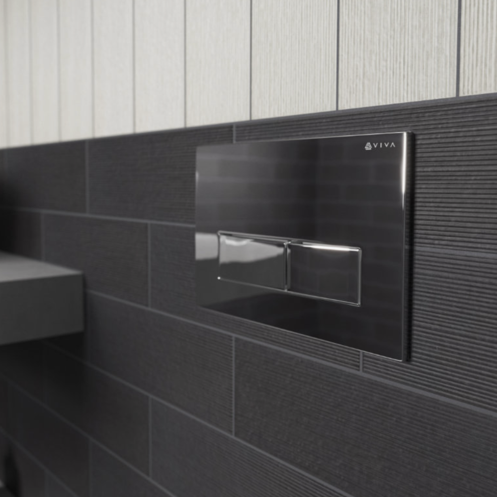 Viva Sanitary Skylo Dual Flush Plate - Gloss Chrome | Woodford Bathrooms