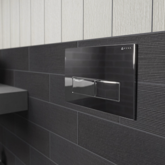 Viva Sanitary Skylo Dual Flush Plate - Gloss Chrome | Woodford Bathrooms