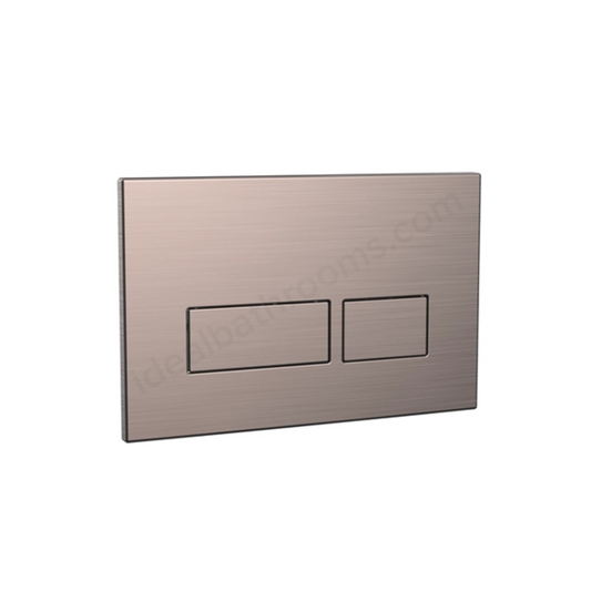 Scudo Square Dual Flush Button - Brushed Bronze | Woodford Bathrooms