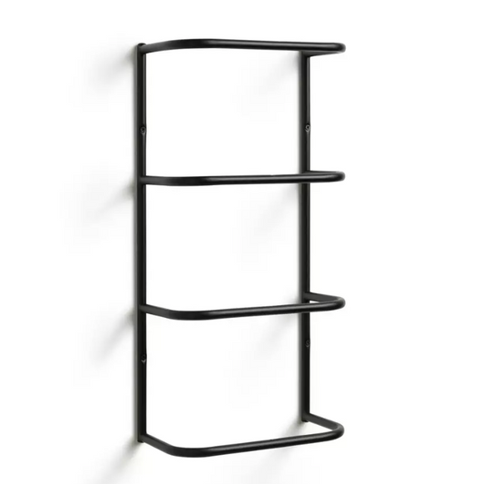 Wall Mountable Towel Holder - Matt Black | Woodford Bathrooms