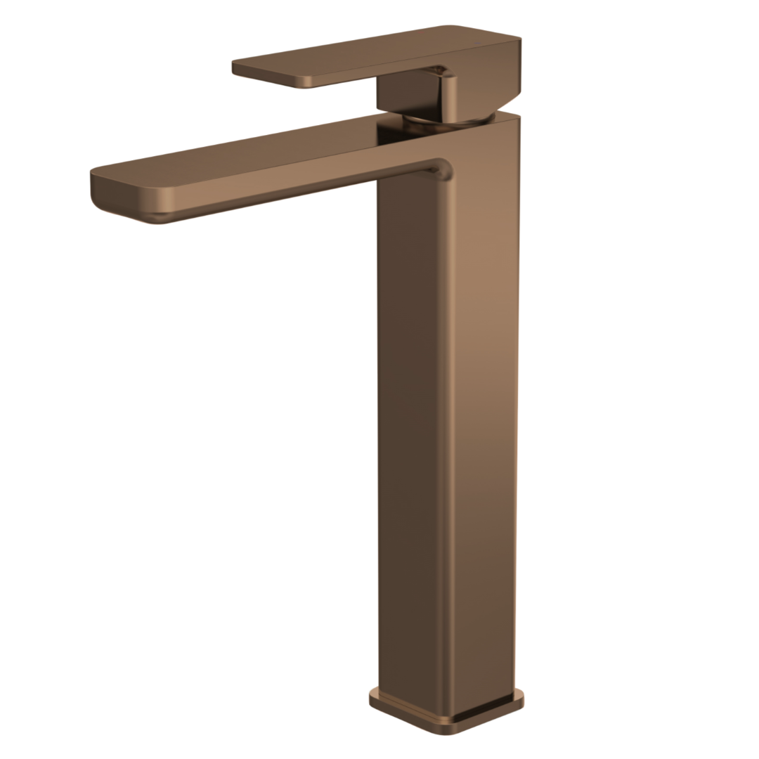 Windon High Rise Mono Basin Mixer - Brushed Bronze | Woodford Bathrooms