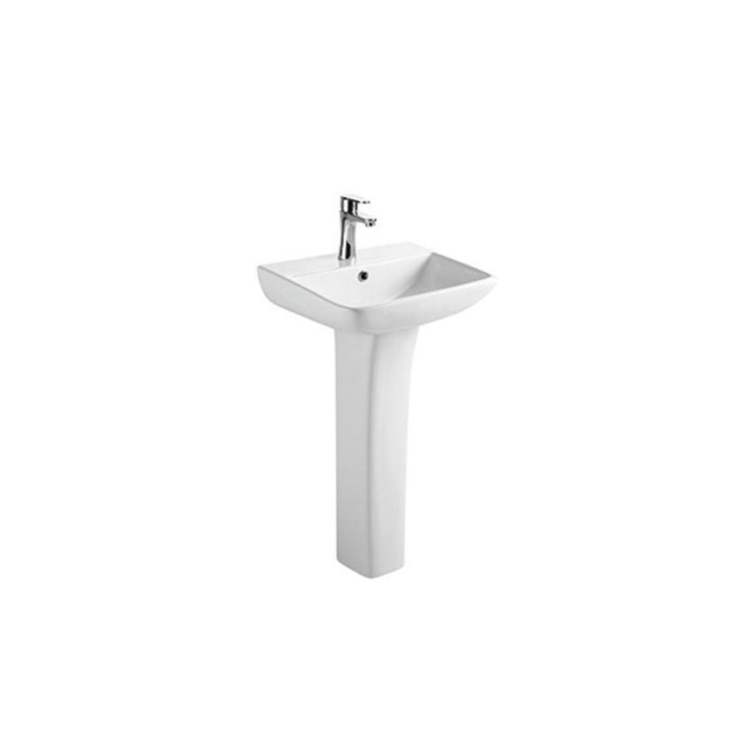 Wingrave II Full Pedestal - White | Woodford Bathrooms