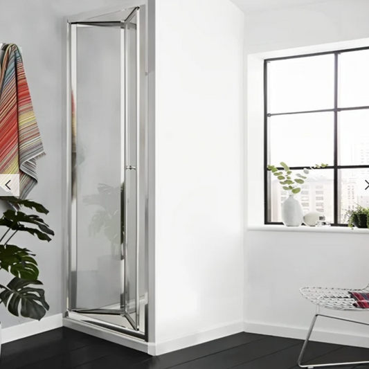 Kartell Kv6 Bi-Fold Shower Door 800Mm Wide - 4Mm Glass | Woodford Bathrooms