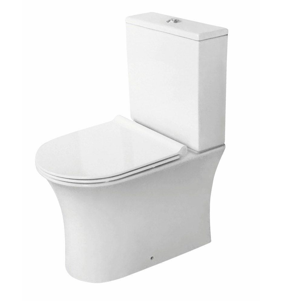 Daia Rimless Closed Back Pan | Woodford Bathrooms