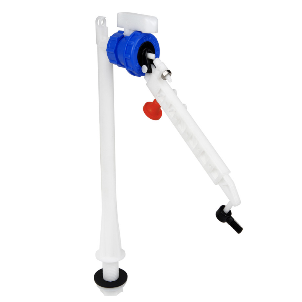 Delchem 9 1/2" Bottom Feed Straigh Adjustable Arm | Woodford Bathrooms