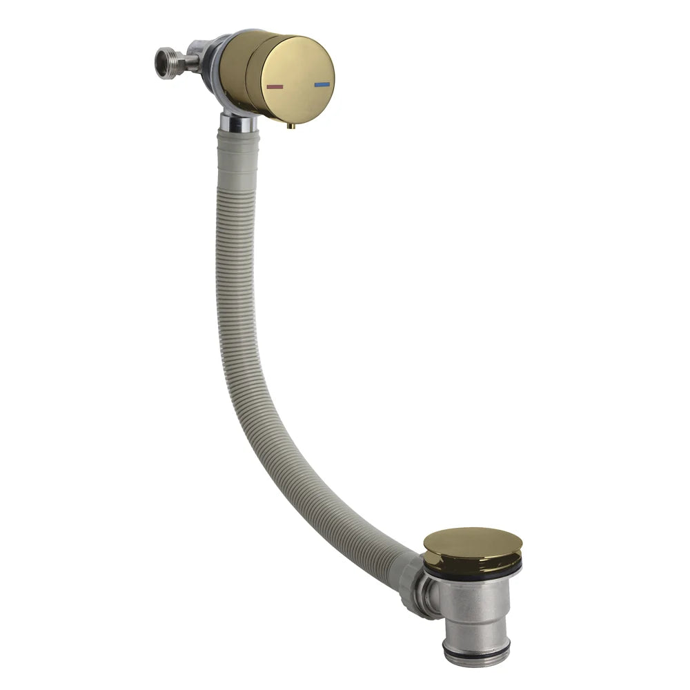 Single Lever Freeflow Bath Filler - Brushed Brass - E801
