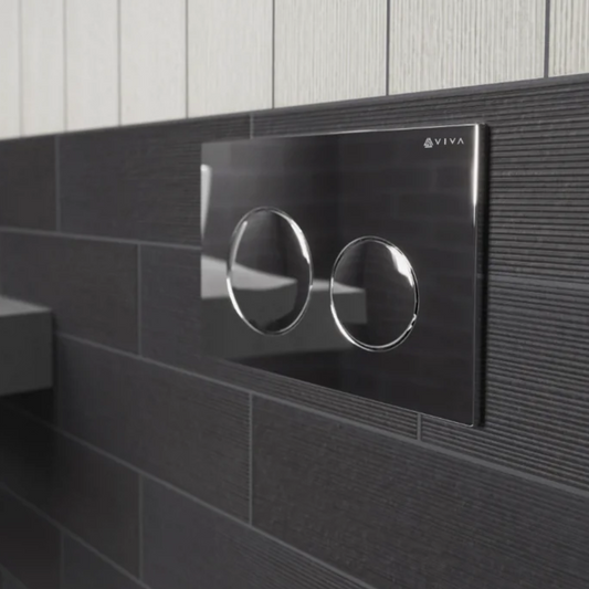 Viva Sanitary Skylo Ultra10 Gloss Dual Flush Plate Chrome | Woodford Bathrooms