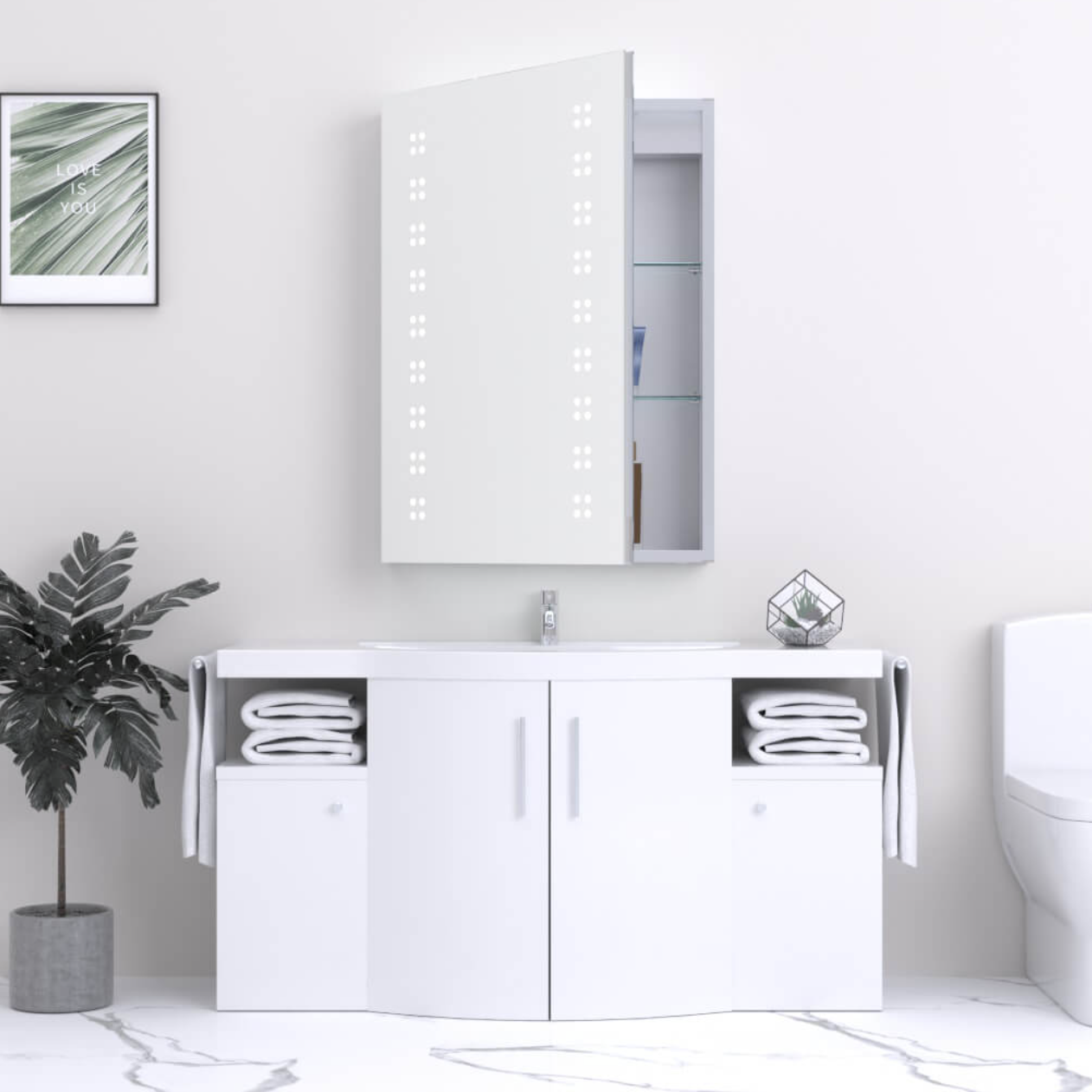 Kartell Kandy 500 X 700M Led Mirror Cabinet | Woodford Bathrooms