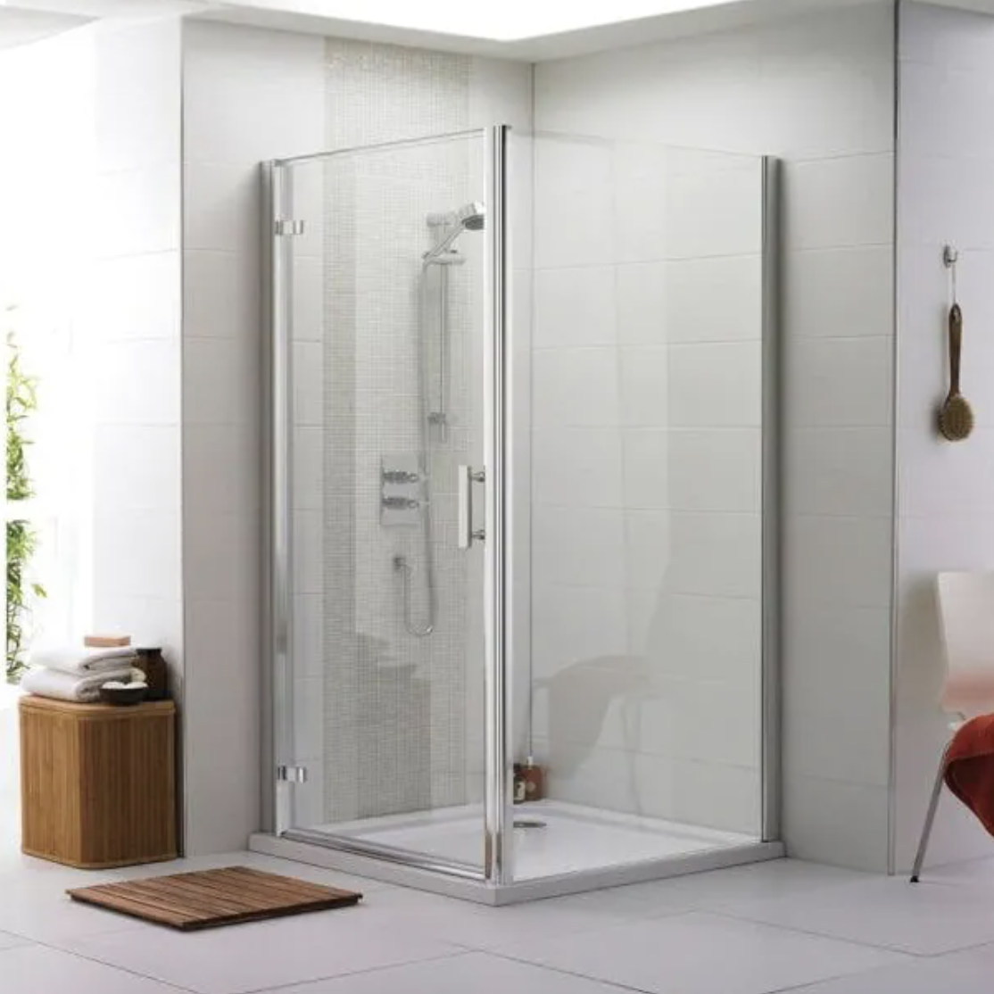 Kartell KV8 Frameless Side Panel 8mm - 700mm | Woodford Bathrooms