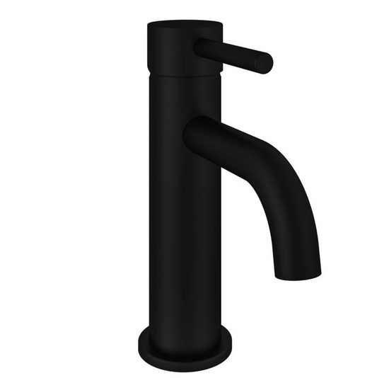 Meriden Basin Mono Tap with Waste - Matt Black | Woodford Bathrooms