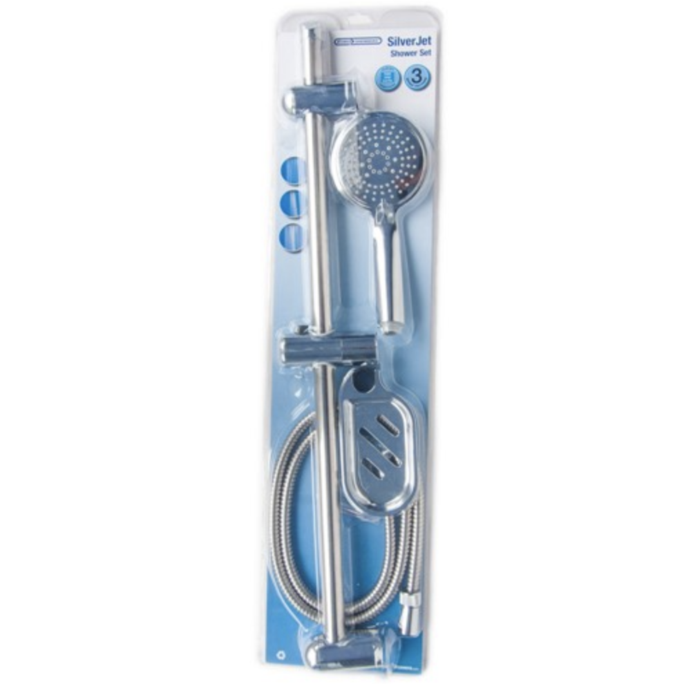 Euroshowers Silver Jet Three Function Shower Kit - Chrome | Woodford Bathrooms
