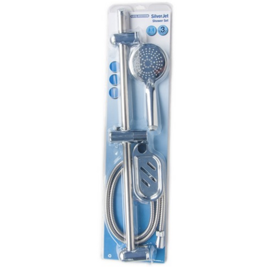 Euroshowers Silver Jet Three Function Shower Kit - Chrome | Woodford Bathrooms