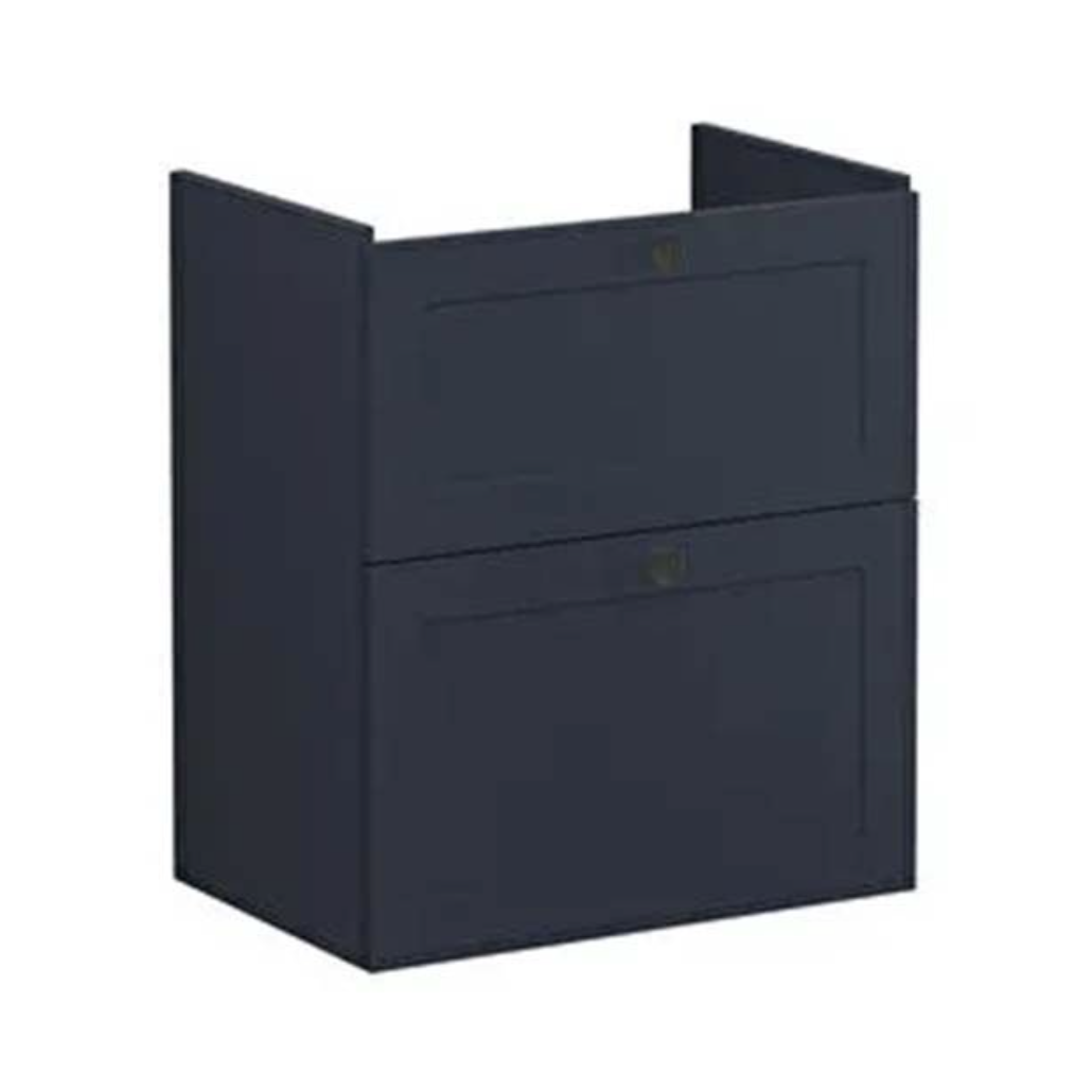 Vitra Root Classic 60cm Sink Unit, Two Drawers - Matt Navy | Woodford Bathrooms