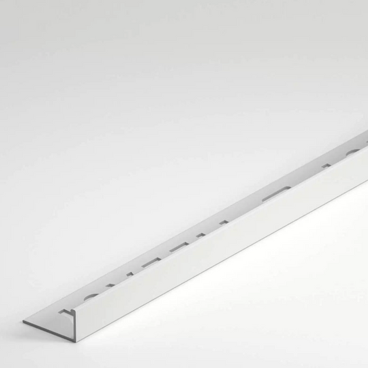 12mm White Square Edge Plastic Trim | Woodford Bathrooms